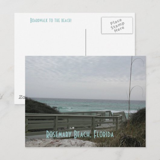 Rosemary Beach Boardwalk Postkarte (Vorne/Hinten)