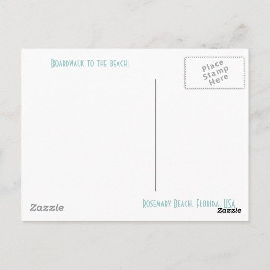 Rosemary Beach Boardwalk Postkarte (Rückseite)
