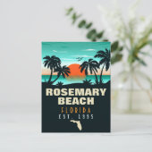 Rosemary Beach Florida Vintag Retro Sunset 80er Postkarte (Stehend Vorderseite)