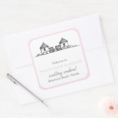 Rosemary Beach Welcome Label Quadratischer Aufkleber (Umschlag)