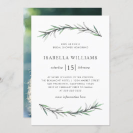 Rosemary Botanical Brautparty Foto Einladung