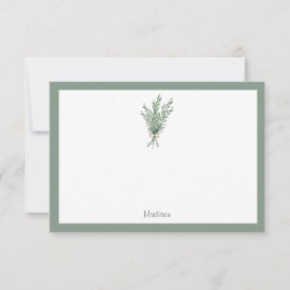 Rosemary Bouquet mit Jute Bow Mitteilungskarte