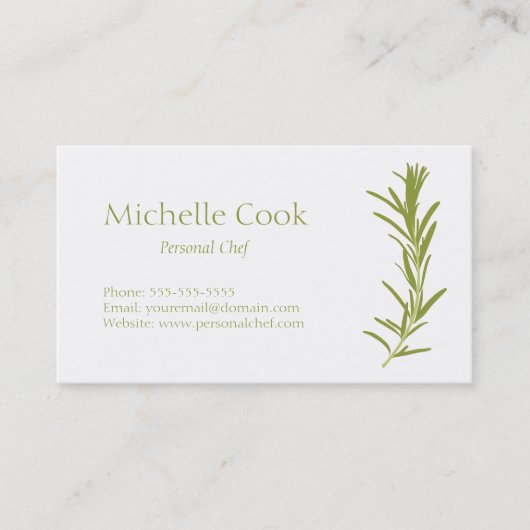 Rosemary Business Card Visitenkarte (Vorderseite)