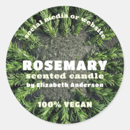 Rosemary Candle Runder Aufkleber