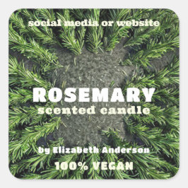 Rosemary Candle Square Sticker