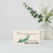 Rosemary Caregiver Business Cards Visitenkarte (Stehend Vorderseite)