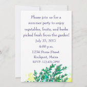 Rosemary Garden Party Einladung (Rückseite)