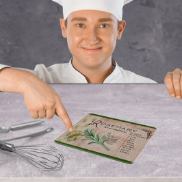 Rosemary Herb Botanical Info Small Cutting Board Schneidebrett