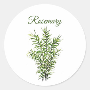 Rosemary Herb Grüne Küche Kulinarisches Grün Runder Aufkleber