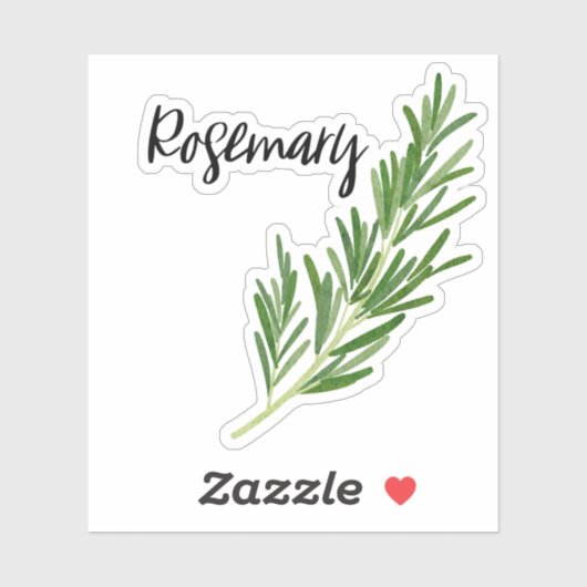 Rosemary Herb Jar Sticker (Blatt)