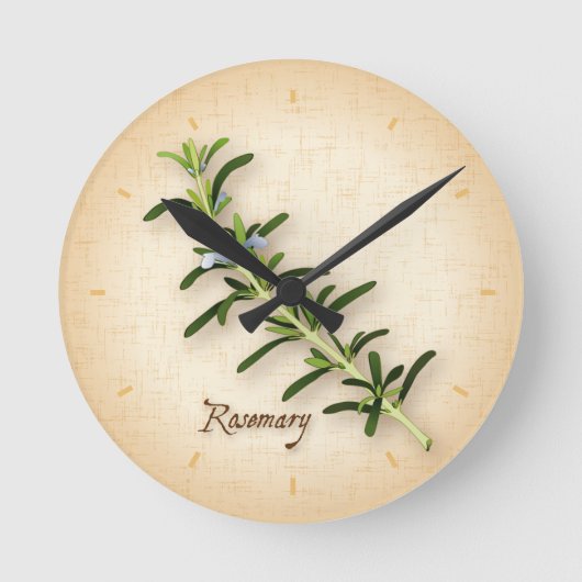 Rosemary Herb Runde Wanduhr (Vorderseite)