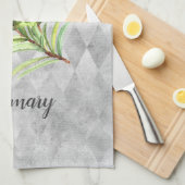 Rosemary Herb Watercolor Geschirrtuch (Viertel Falte)