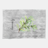 Rosemary Herb Watercolor Geschirrtuch (Horizontal)