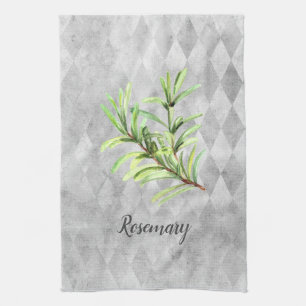 Rosemary Herb Watercolor Geschirrtuch