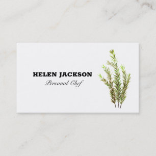 Rosemary Herbs Koch Business Card Visitenkarte