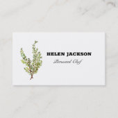 Rosemary Herbs Koch Business Card Visitenkarte (Vorderseite)
