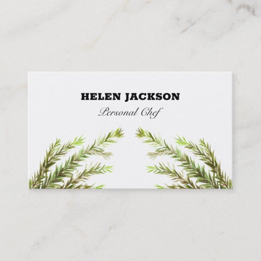 Rosemary Herbs Koch Business Card Visitenkarte (Vorderseite)