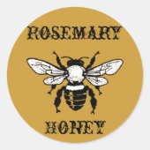 Rosemary Honey Bee Sticker (Vorderseite)
