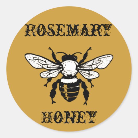 Rosemary Honey Bee Sticker (Vorderseite)