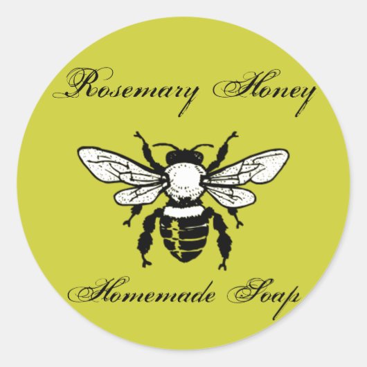 Rosemary Honey Soap Labels Runder Aufkleber (Vorderseite)