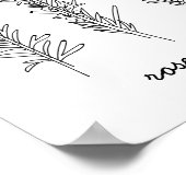 Rosemary Illustration Print Poster (Ecke)