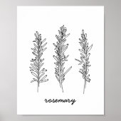 Rosemary Illustration Print Poster (Vorne)
