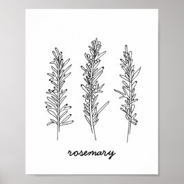 Rosemary Illustration Print Poster