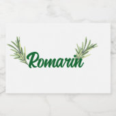 Rosemary Lebensmitteletikett (Einzelnes Label)