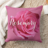 Rosemary name anpassbarer hübsch rosa Rosenfleber Kissen (Decke)