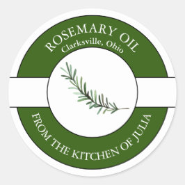 Rosemary Oil Label Runder Aufkleber