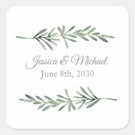 Rosemary-Quadrat-Aufkleber Quadratischer Aufkleber