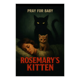 Rosemary’s Kitten – Vintage Horror Cat Parody Poster