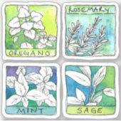 Rosemary Sage Jar Label Sticker (Vorderseite)