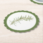 ROSEMARY Scallop Round Untersetzer (-text) Grün (angewinkelt)