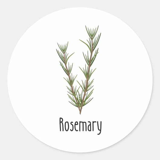Rosemary Spices Herbs Runder Aufkleber (Vorderseite)