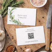 Rosemary Sprig with QR Code Visitenkarte