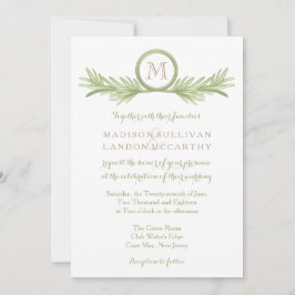 Rosemary Sprigs Herbal Wedding Einladung
