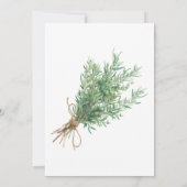 Rosemary Sprigs mit Twine Wedding Einladung (Rückseite)