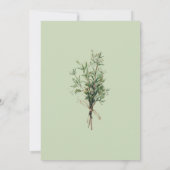 Rosemary Sprigs mit Twine Wedding Einladung (Rückseite)