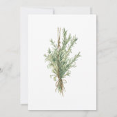 Rosemary Sprigs mit Twine Wedding Einladung (Rückseite)