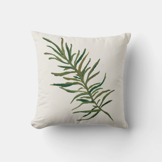 Rosemary Spring Herb Throw Kissen (Vorderseite)