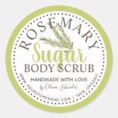 Rosemary Sugar Scrub Custom Runder Aufkleber (Vorderseite)