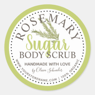 Rosemary Sugar Scrub Custom Runder Aufkleber