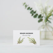 Rosemary Thyme Herbs Business Card Visitenkarte (Stehend Vorderseite)