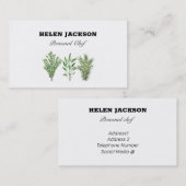 Rosemary Thyme Sage Herbs Business Card Visitenkarte (Vorne/Hinten)