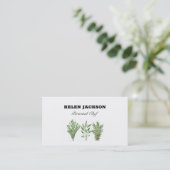 Rosemary Thyme Sage Herbs Business Card Visitenkarte (Stehend Vorderseite)