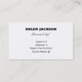 Rosemary Thyme Sage Herbs Business Card Visitenkarte (Rückseite)