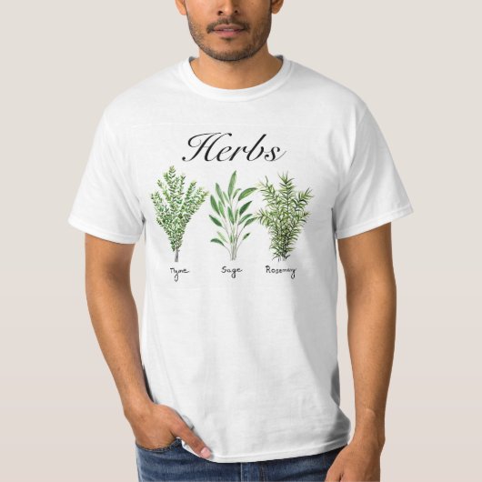 Rosemary Thyme Sage Herbs Küche Koch T-Shirt (Vorderseite)