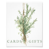 Rosemary Wedding Cards & Gifts Sign Fotodruck (Vorne)