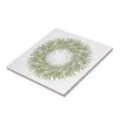 ROSEMARY WREATH 4,25" Keramik Tile Fliese (Seite)